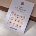 Sparkling K9 purple crystal nail art jewelry set with gold frames, style MJ-025 - MJ-025 Gold Foil Style