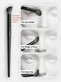 Detail of finger-tip nose contour brush showing precise makeup application on nose area - 105 Finger Belly Nose Shadow Brush