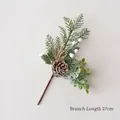 Artificial Christmas branch with 27cm pine cones and white berries for winter decor - Christmas Arrangement G (27cm/Bowknot/Pine Cones)