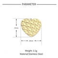 Detailed technical parameters of a 28x25mm gold heart pendant made of stainless steel - VG571-Gold Mirror Heart