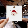 Cute Santa Claus enamel metal brooch pin on white display card for holiday gift - 137*Santa Claus Head