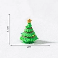 Miniature resin Christmas tree figurine with gold star and colorful dots, 3.1cm height - Style 1 Small Light Green