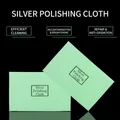 Green double-sided silver polishing cloth with professional fiber texture for jewelry cleaning - 7x11cm Silver Polishing Cloth