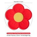 Tomato red cherry blossom silicone heat resistant placemat in 17.5cm diameter - 17.5cm Diameter / Red
