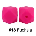 Perlina ottagonale in silicone rosso porpora per gioielli da dentizione fai-da-te - 18# Rosso Porpora
