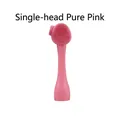 Pink single-head silicone facial cleansing brush with a self-standing handle design - Single-headed / Pink
