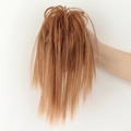 Messy bun hair claw clip extension in reddish brown color for a lazy fluffy hairstyle - Reddish Brown
