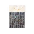 Gothic church window nail art stickers with metallic laser effect in TO-4149 style - Gothic Stained Glass-Metallic Laser (TO-4149)