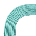 Tiras de cuentas de arcilla polimérica turquesa 4mm para joyería y pulseras DIY - Cian