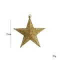 Golden iron mesh Christmas star ornament 15cm for window and tree decoration - 15CM / Gold