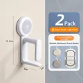 Set di 2 ganci a parete grigi per lavabo 16,5x8cm, organizer per bagno e bacinelle - 2 Pezzi/Set / Grigio elegante