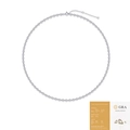 Klassische Moissanit-Halskette aus Silber für Damen und Herren mit offiziellem GRA-Zertifikat - Runder Moissanit-Stil (Mit GRA-Zertifikat)