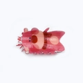Cute red acrylic hair claw clip with cartoon pig design for festive hair styling - Christmas Reindeer Blue
