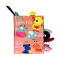 Farm fun soft fabric baby book with colorful sensory tactile tags and animal patterns - Cow (Farm)