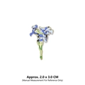 Detailweergave van Van Gogh irisbroche in paars emaille met gouden metalen rand - Iris