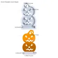 Molde de silicona de doble calabaza para manualidades de resina y velas de Halloween - D5235-Molde de inserción de cabeza de calabaza
