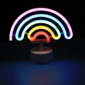Rainbow LED neon lamp with colorful glowing tubes and base for festive room decoration - Rainbow