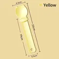 Cuillère d'alimentation jaune en forme de chat à long manche pour snacks d'animaux - Jaune