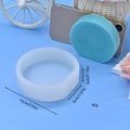 Silicone mold with circular wave geometry for DIY soap and resin crafts shown with blue finish - Round Flat Cut Style (3)