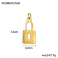 Dettaglio pendente a lucchetto dorato 1,6cm con incisione Love e misure precise - Ciondolo Lucchetto Love Oro (XP20469D0W0)
