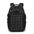 Tactical outdoor backpack in black with laser-cut MOLLE system and durable material - Black