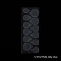 Languettes adhésives double face transparentes pour ongles avec poignée, 12 pièces - 12 Onglets Colle Blanche