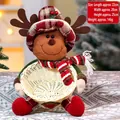 Cesto porta caramelle renna di Natale con cappello rosso e sciarpa, 22x20x25cm - Stile Renna (Cestino per Caramelle - 001-C)