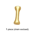 Polished gold plated letter alphabet charm pendant for DIY bracelets and jewelry - Letter I