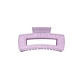 Elegant purple rectangular hair claw clip with unique crackle texture finish for women - 10.5cm Purple Crackle
