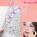 Lavender butterfly stickers with iridescent rhinestones for fairy eye makeup looks - Blue Purple Butterfly Stickers (BJA-609)