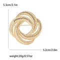 Spilla a nodo geometrico dorata da 5,3 cm in lega lucida dallo stile vintage - Oro