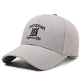 Light gray cotton baseball cap featuring parason letter embroidery and S logo detail - Adjustable / Gray