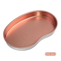 Square stainless steel cosmetic organizer tray in elegant rose gold finish - Rose Gold