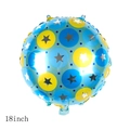 18-inch light blue star pattern foil balloon for baby birthday party decoration - 18 Inch Light Blue Star Round