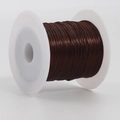 Deep brown 0.7mm elastic beading cord on a white spool for DIY jewelry making - 8m/Roll / Coffee