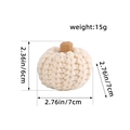 Hand-knitted beige pumpkin decor, 2.76 inch width, perfect for autumn party styling - White