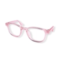 Transparent pink cat-eye pet sunglasses for dogs and cats with trendy plastic frames - Pink Square Frame