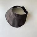 Detail of adjustable velcro strap and black vinyl lining on sports sun visor hat - Black