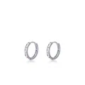Pendientes de aro en plata de ley S925 con circonitas cúbicas de colores arcoíris - Plata 925 / Plateado