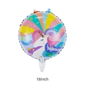 18-inch unicorn aluminum foil balloon with rainbow stripes and stars for party decor - Rainbow Unicorn