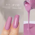 Hibiscus Purple gel nail polish F133 with matte and glossy finish plant-based effect - F133 Hibiscus Purple