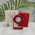 Portable red LED lantern light with folding handle and festive gift packaging boxes - Birthday Gift Bag / Red