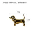Small gold dachshund dog ceramic statue figurine minimalist Nordic style home decor 14x9.5cm - Small / Gold