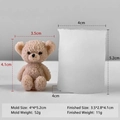 Stampo in silicone a forma di orsetto per candele fai da te con texture realistica - Stampo Orso J-1305-1