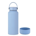 Light blue 32oz vacuum insulated stainless steel sports bottle with silicone boot - 1 L / Haze Blue