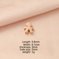 Rose gold human-shaped titanium steel charm pendant for DIY creative jewelry making - Boys / Rose Gold