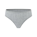Damen Stringtanga aus hellgrauer Rippbaumwolle mit atmungsaktivem Design und Komfortbund - Grau