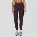 Deep purple high-waisted seamless yoga leggings for fitness and running sessions - M / Plum Purple