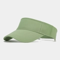 Close-up of light green sun visor with detailed stitching and fabric texture - Adjustable / Yellow-Green
