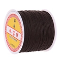 Deep coffee brown 72 jade thread spool for jewelry making and manual weaving - Coffee